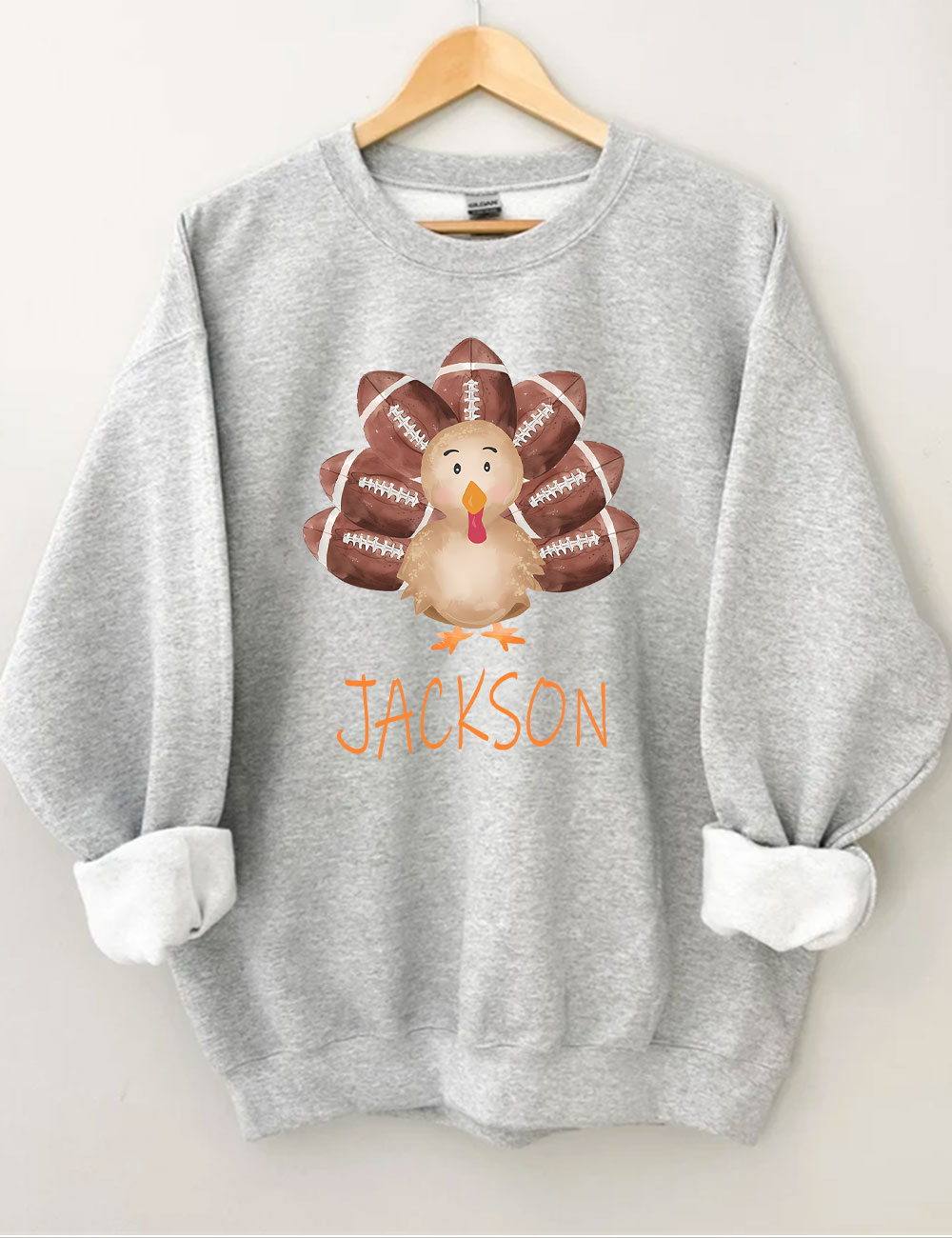Football Custom Name Turkey Sweatshirt