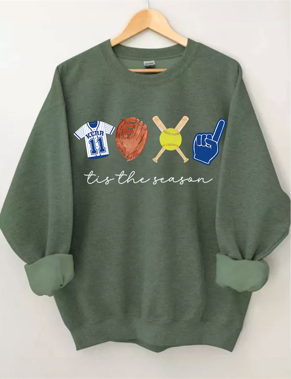 Tis The Season Custom Softball Sweatshirt