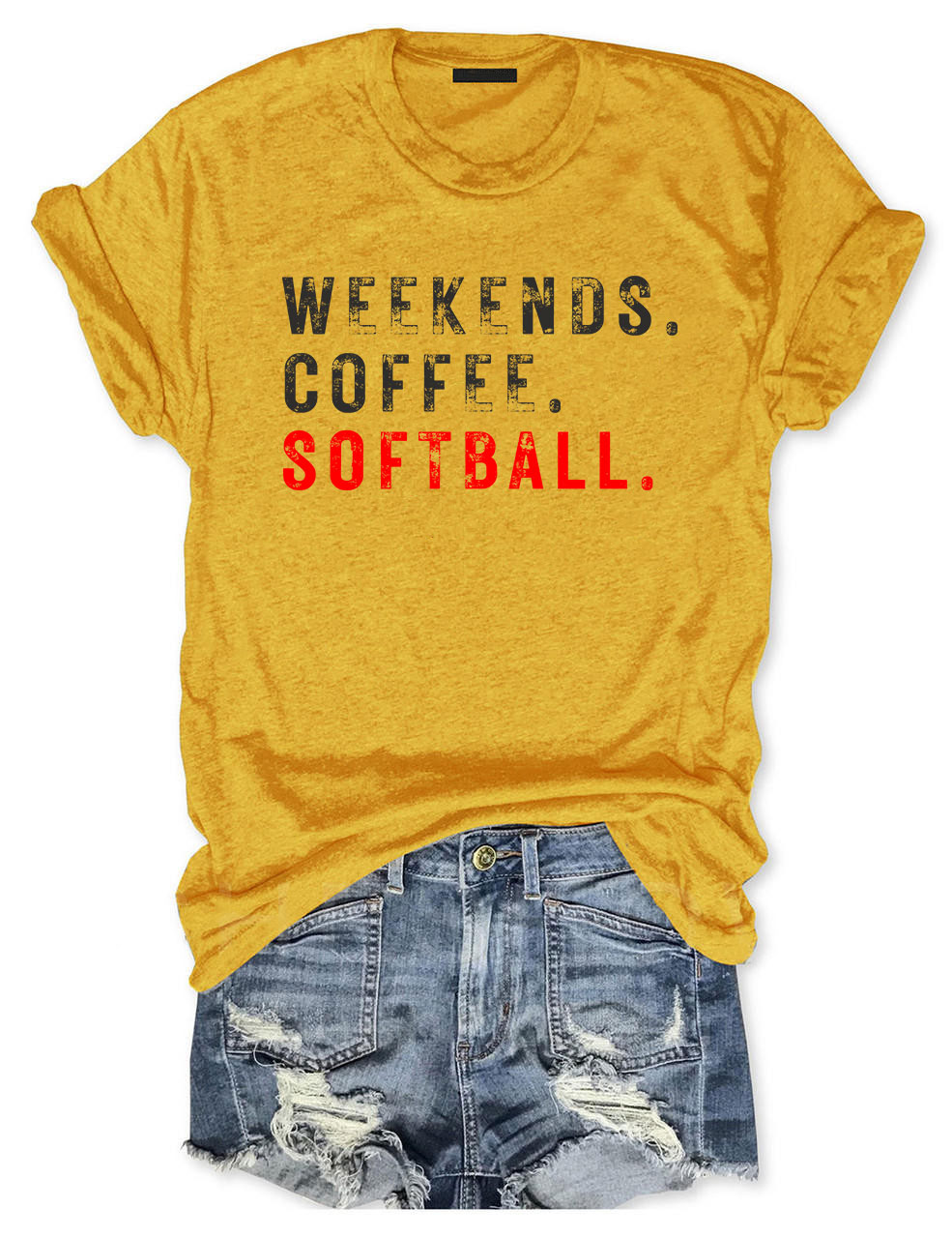 Weekends Coffee Softball T-shirt