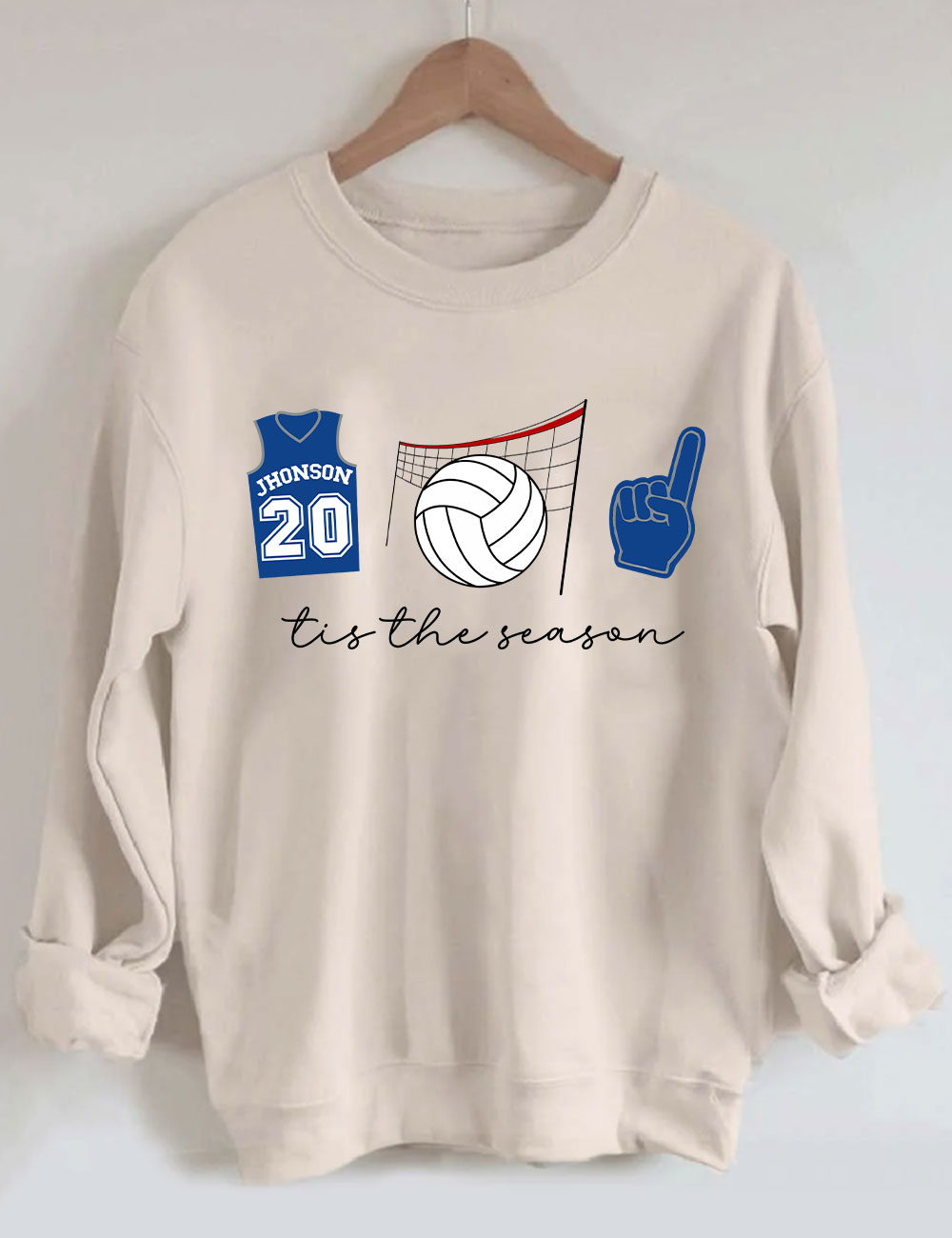 Tis The Season Custom Volleyball Sweatshirt