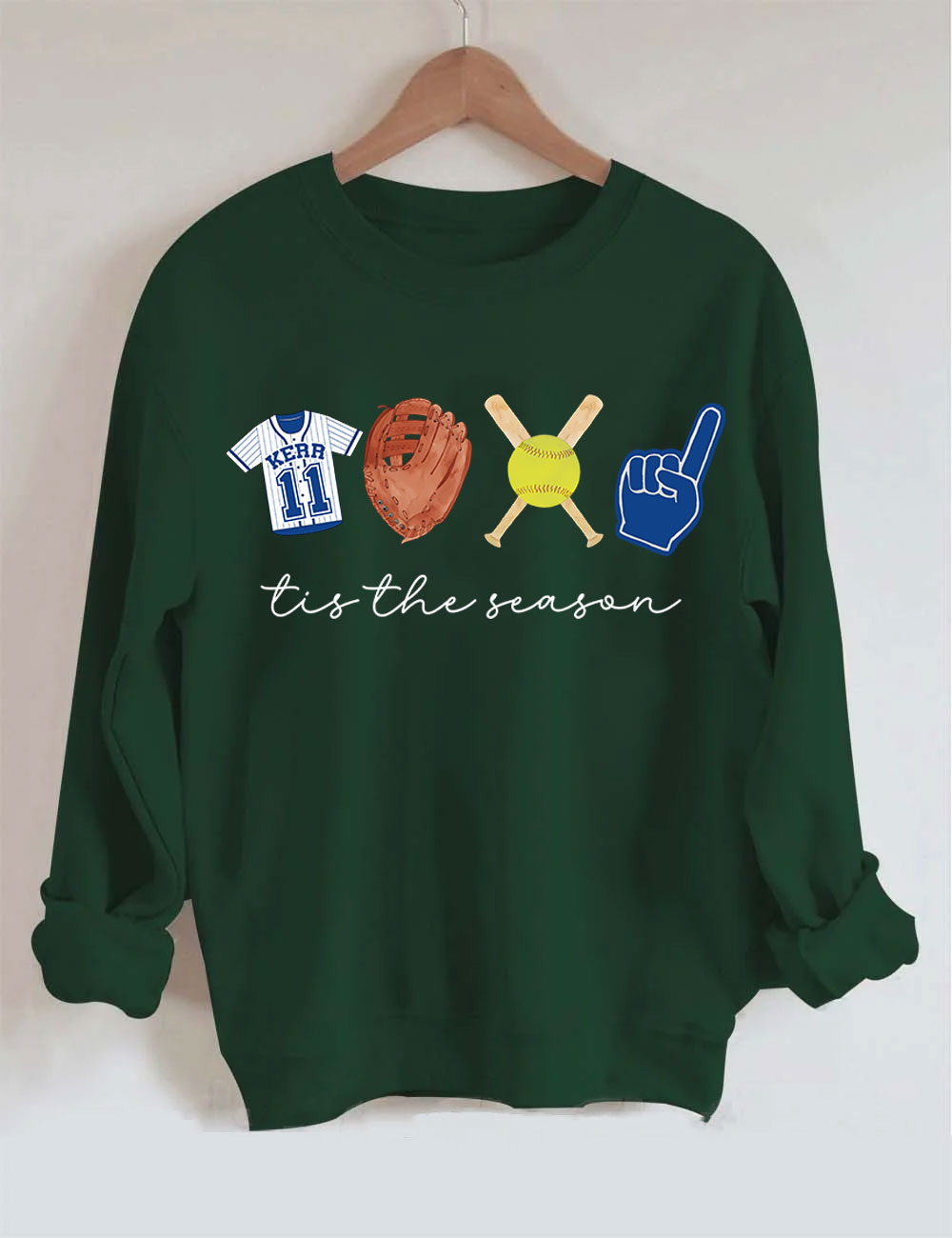 Tis The Season Custom Softball Sweatshirt