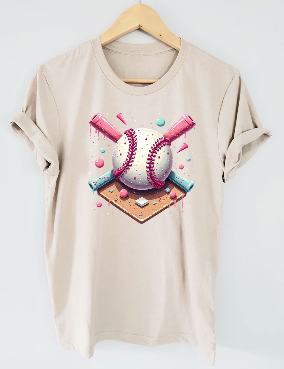 Ice Cream With Sprinkles Baseball T-shirt
