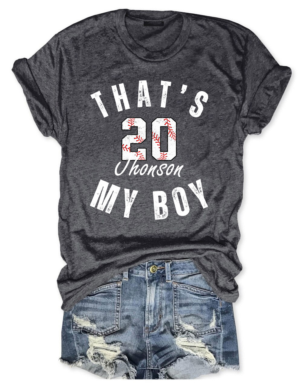 Custom That's My Boy Baseball T-Shirt