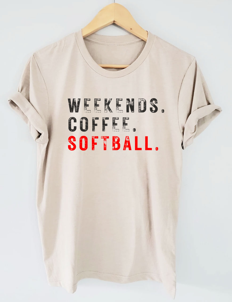 Weekends Coffee Softball T-shirt