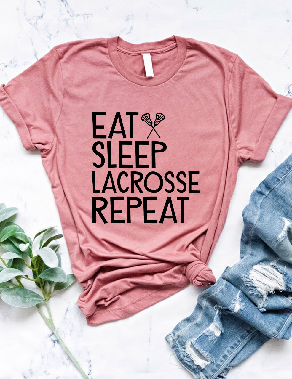 Eat Sleep Lacrosse Repeat Funny T-shirt