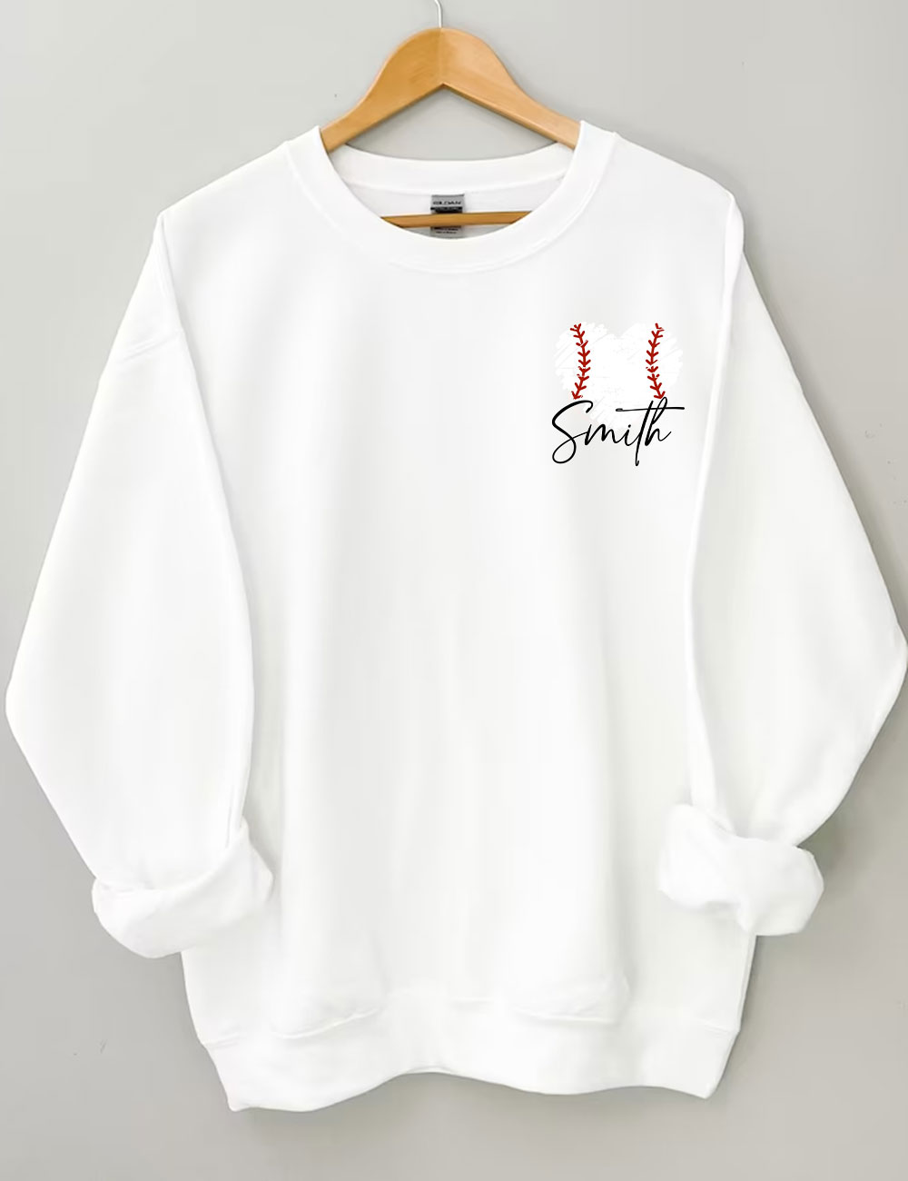 Custom Baseball Heart Funny Sweatshirt