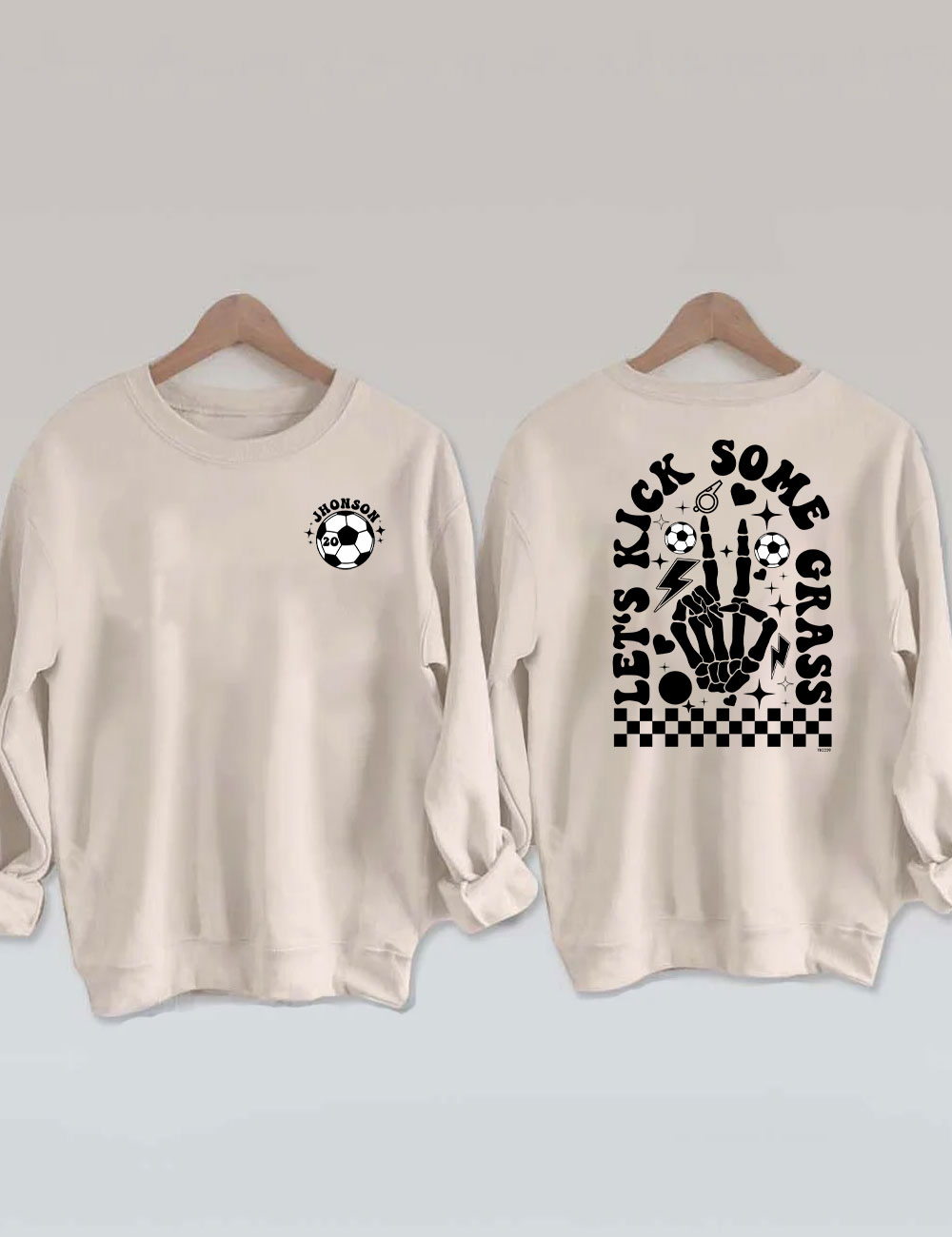 Lets Go Kick Some Grass Custom Soccer Mom Sweatshirt