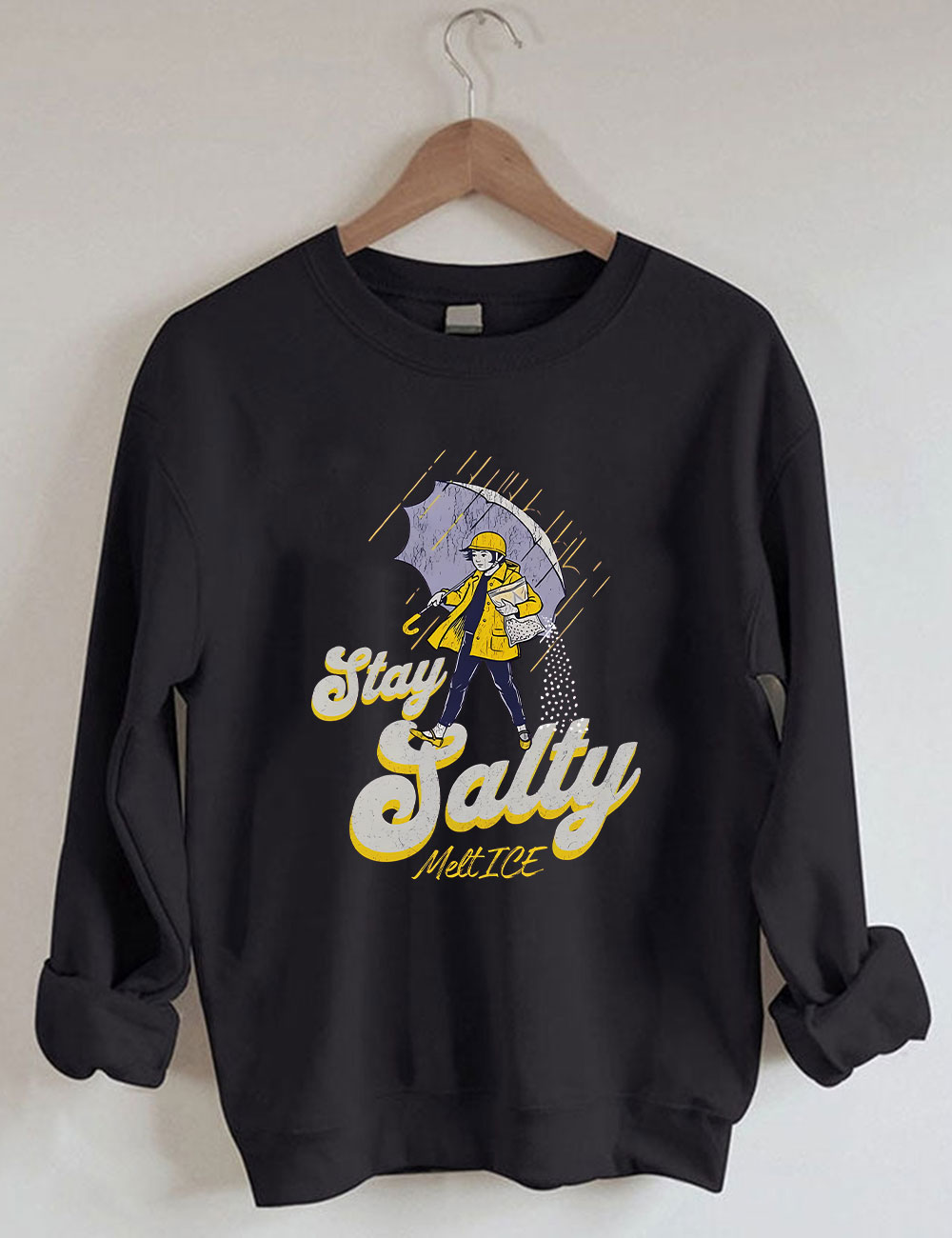 Subtle Anti Ice Stay Salty Protest Sweatshirt
