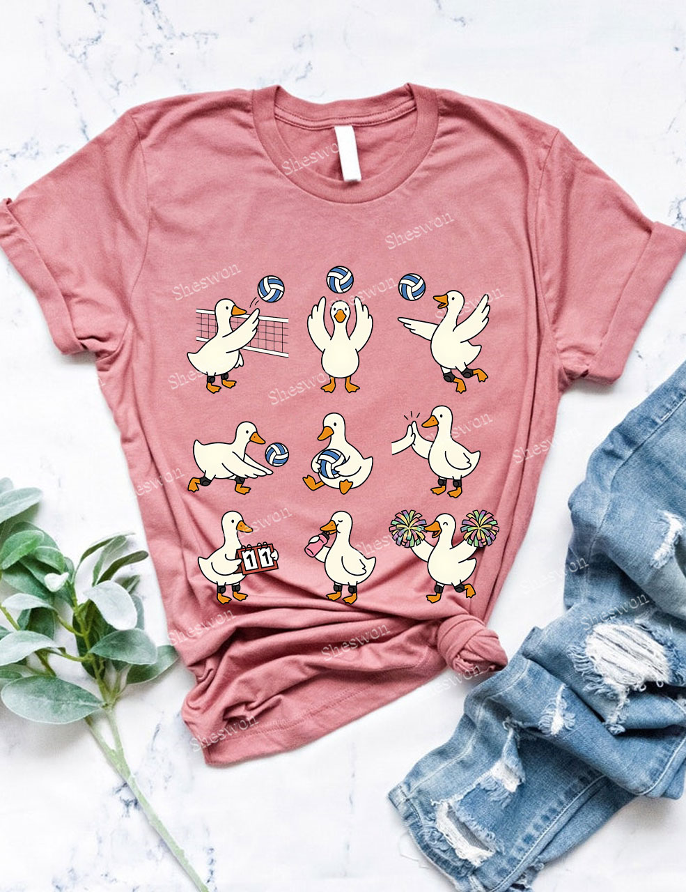 Funny Goose Volleyball Team T-shirt