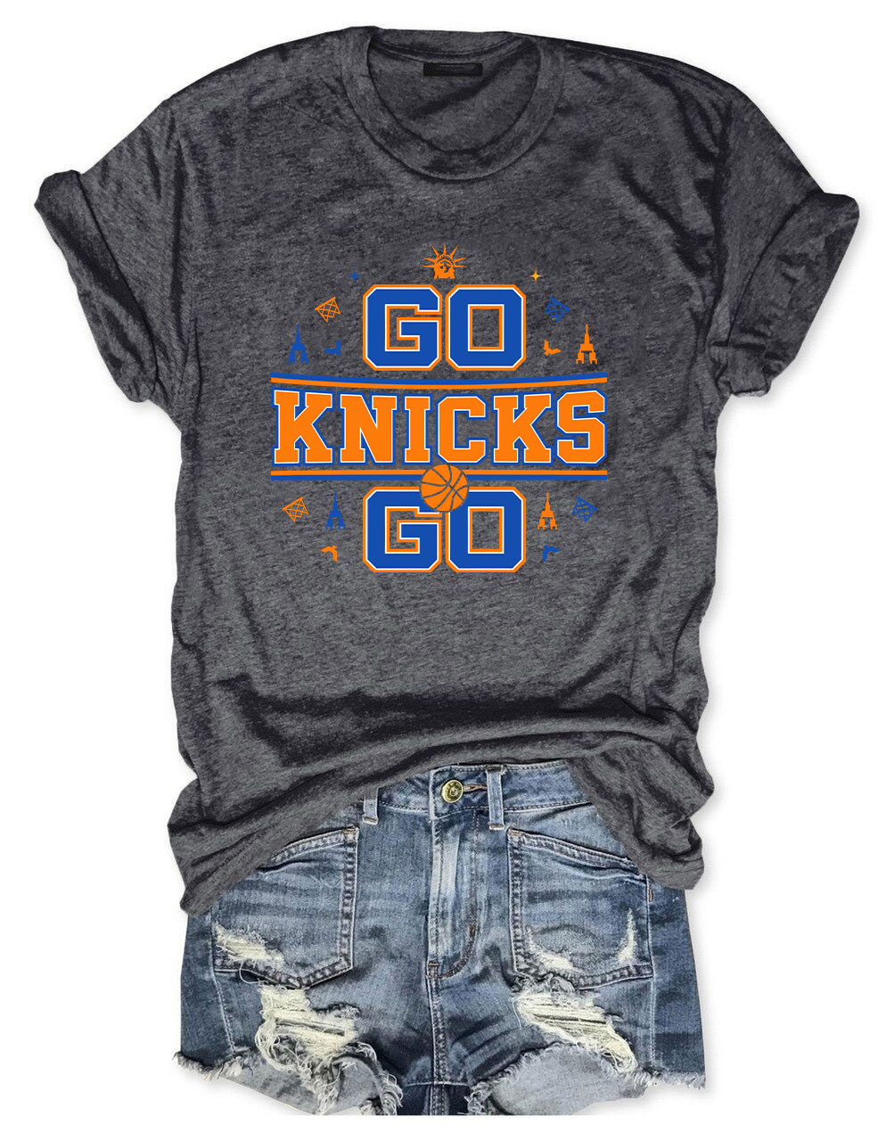 Go Knicks Basketball Team Funny Basketball T-shirt