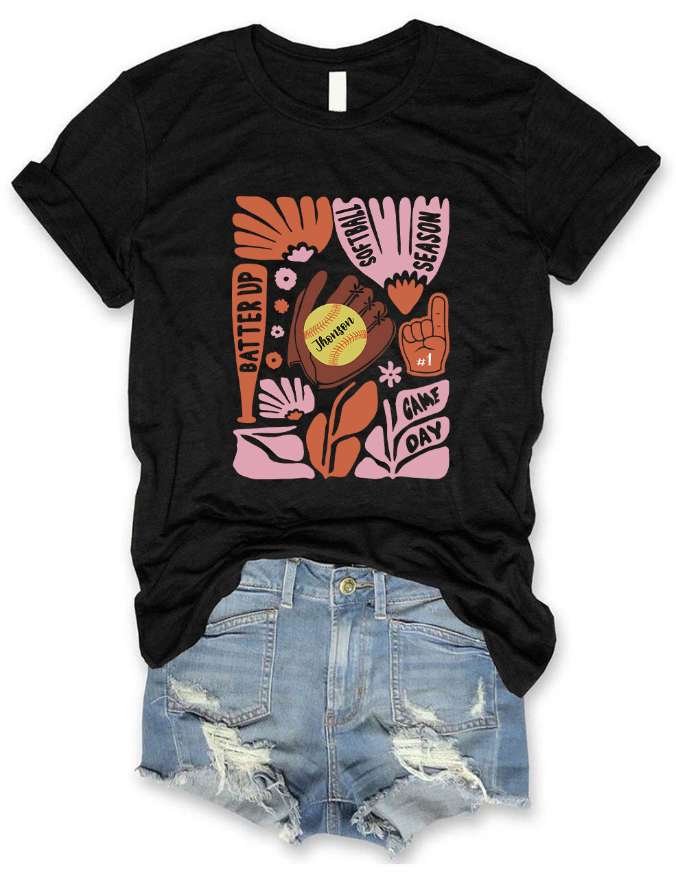 Custom Softball Mom T-shirt