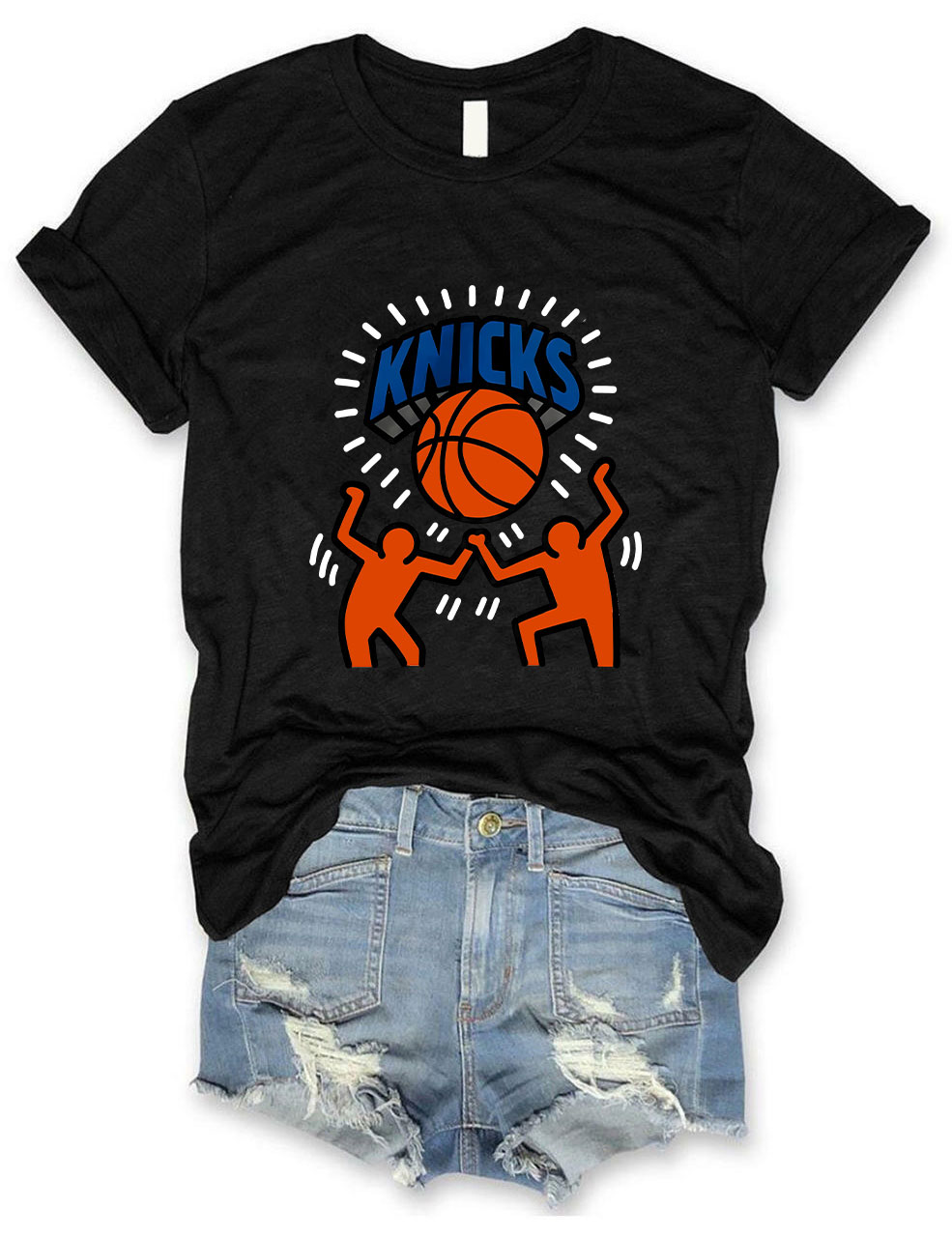 Keith Haring Knicks Basketball T-Shirt