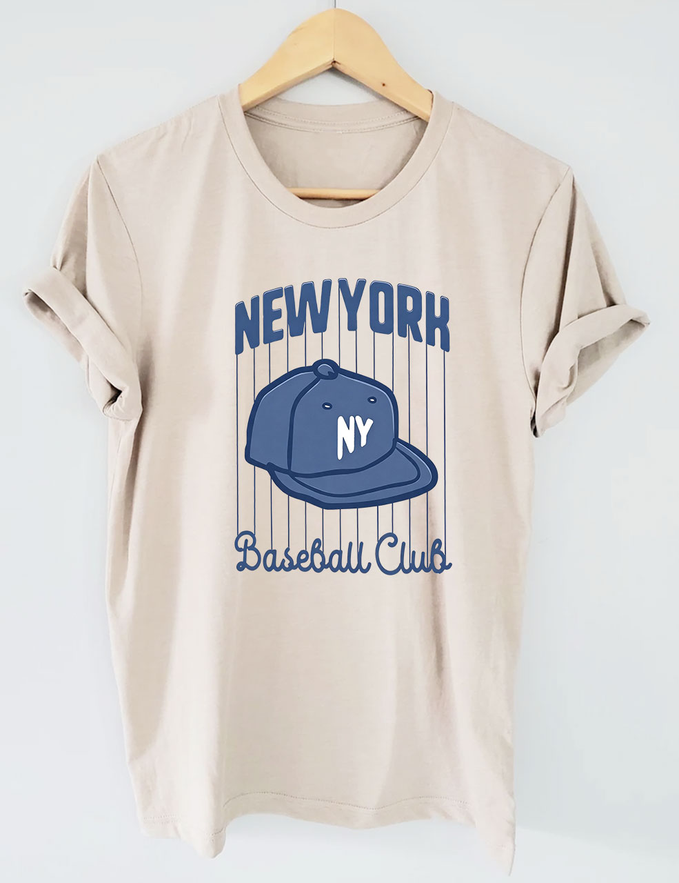 Retro New York Pinstripes Baseball T-Shirt