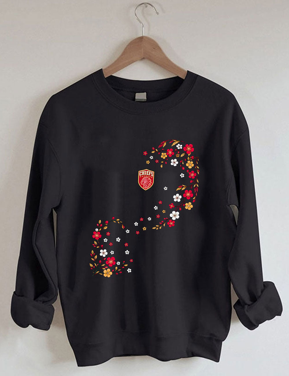 Chiefs Floral Football Sweatshirt