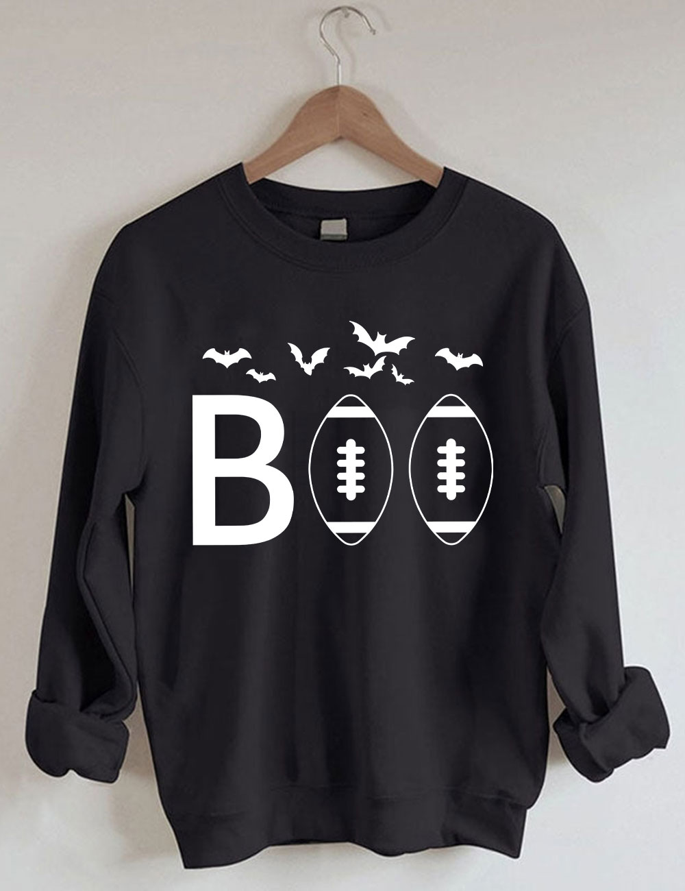 BOO Halloween Football Sweatshirt