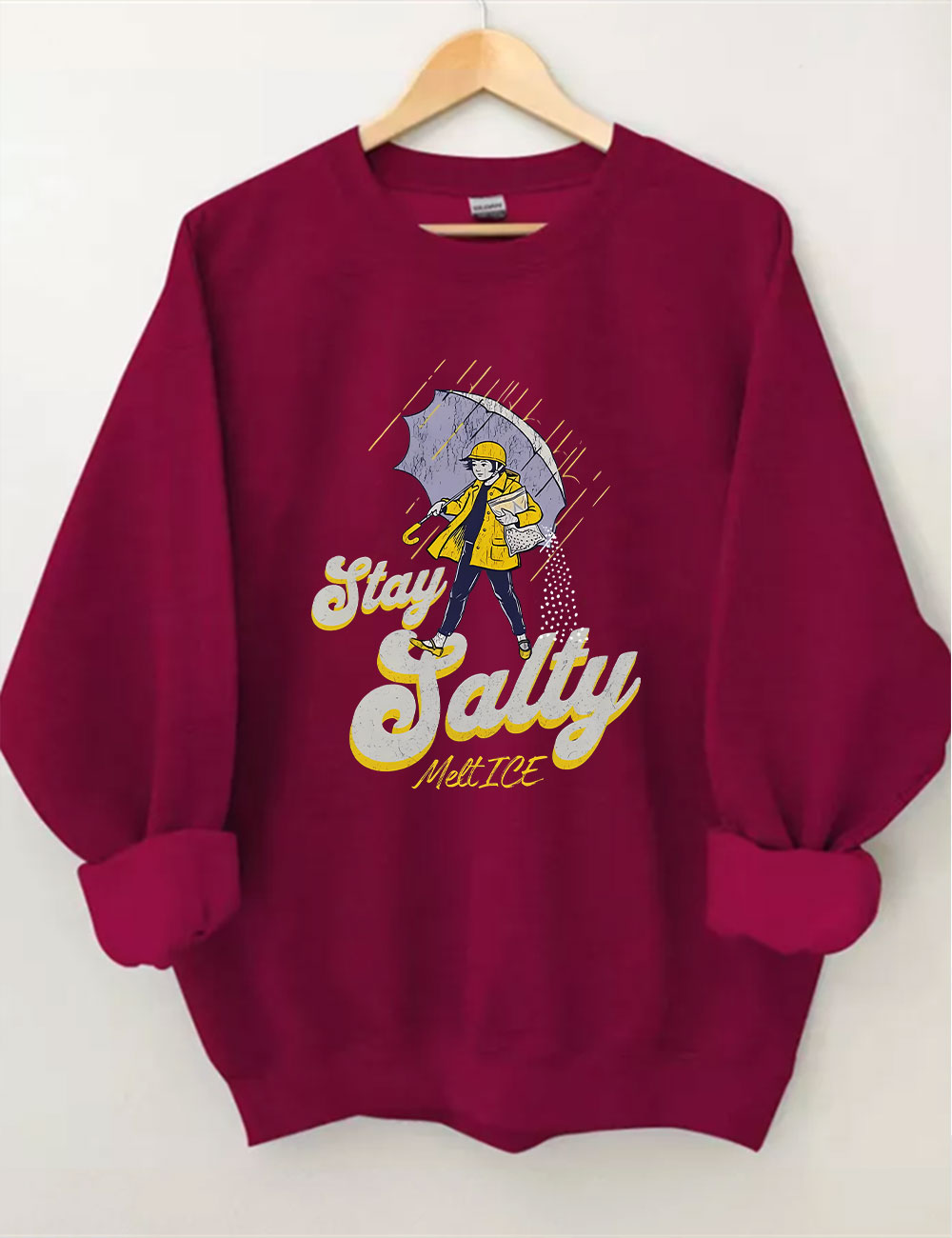 Subtle Anti Ice Stay Salty Protest Sweatshirt