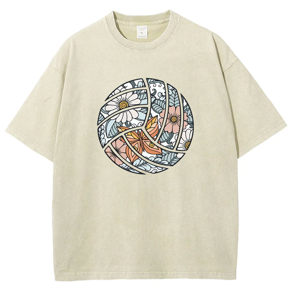 Floral Volleyball Washed T-shirt