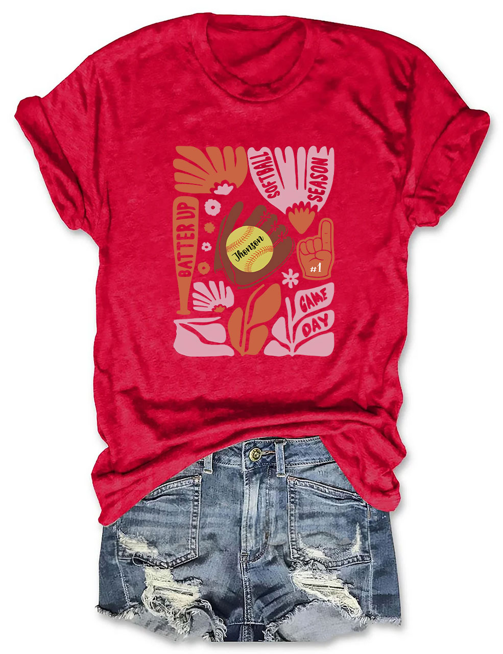 Custom Softball Mom T-shirt
