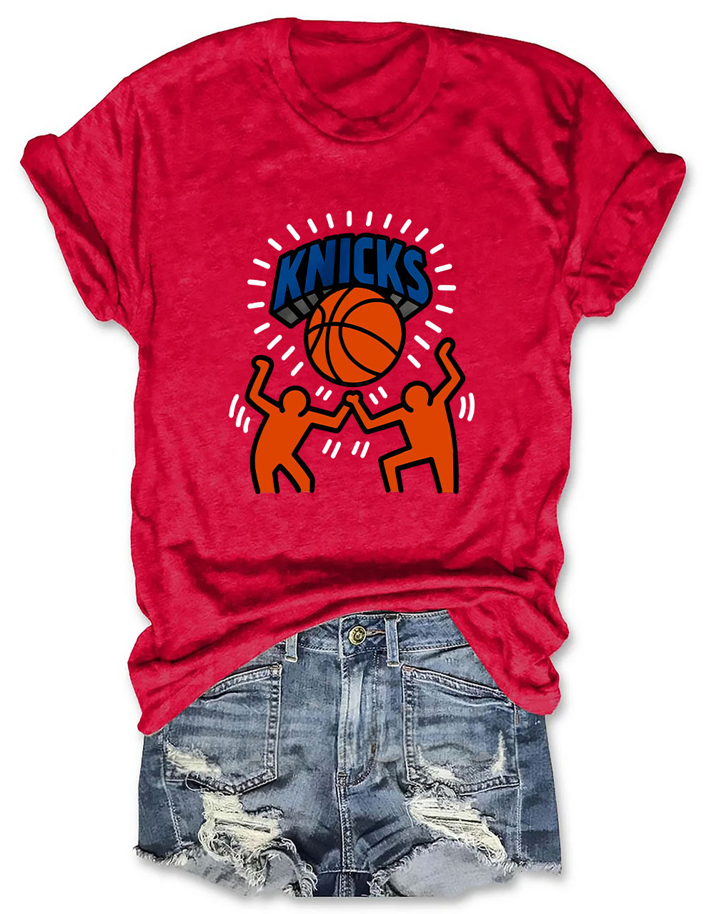 Keith Haring Knicks Basketball T-Shirt