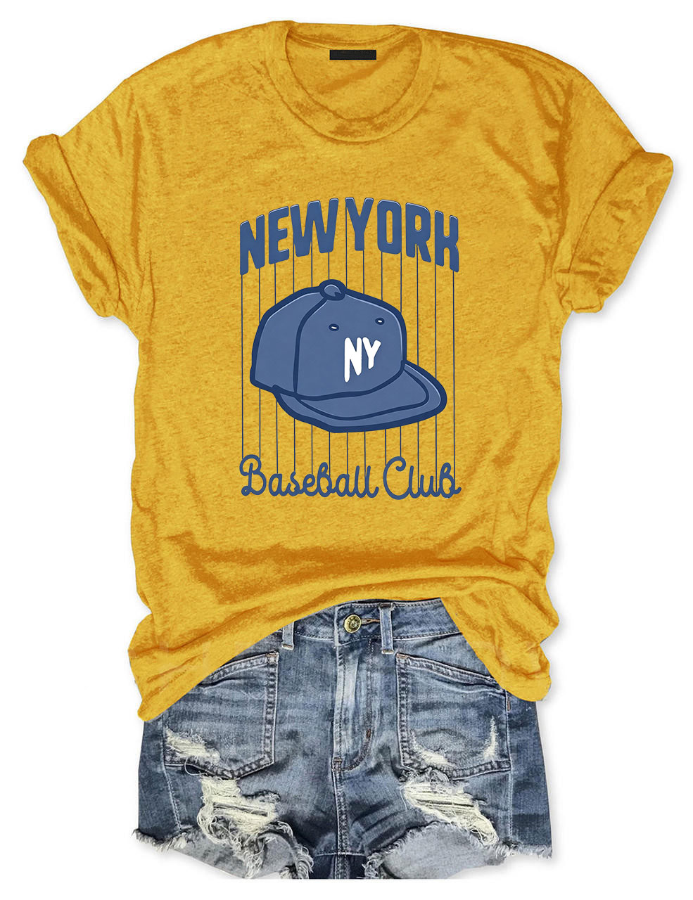 Retro New York Pinstripes Baseball T-Shirt
