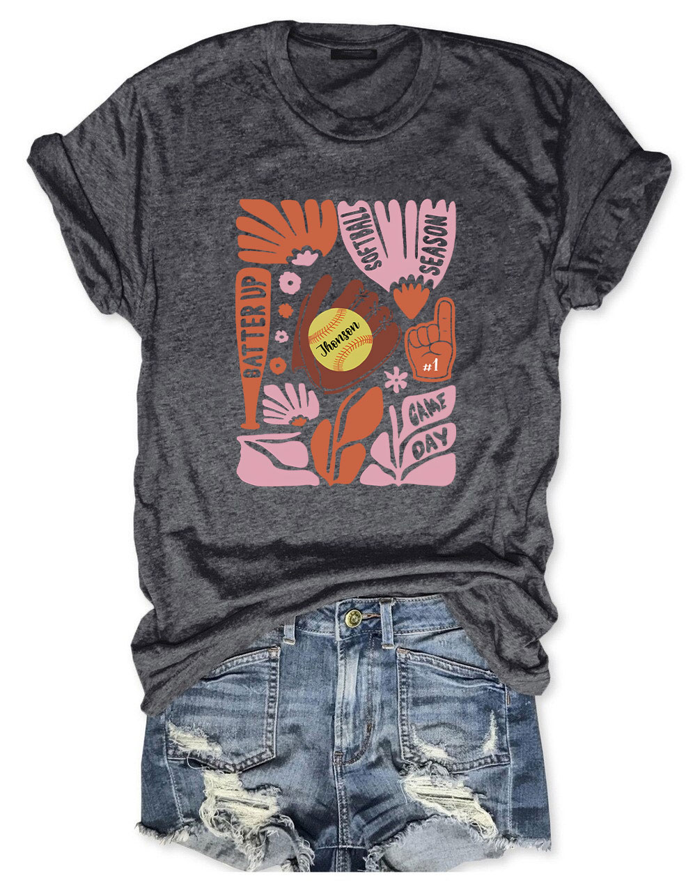 Custom Softball Mom T-shirt