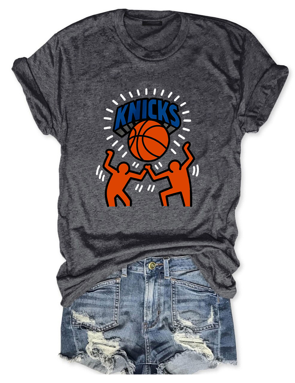 Keith Haring Knicks Basketball T-Shirt