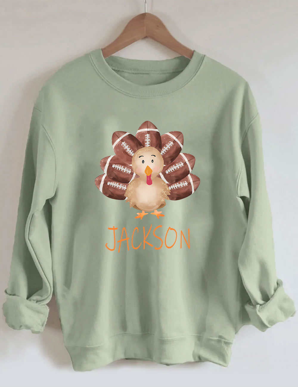 Football Custom Name Turkey Sweatshirt