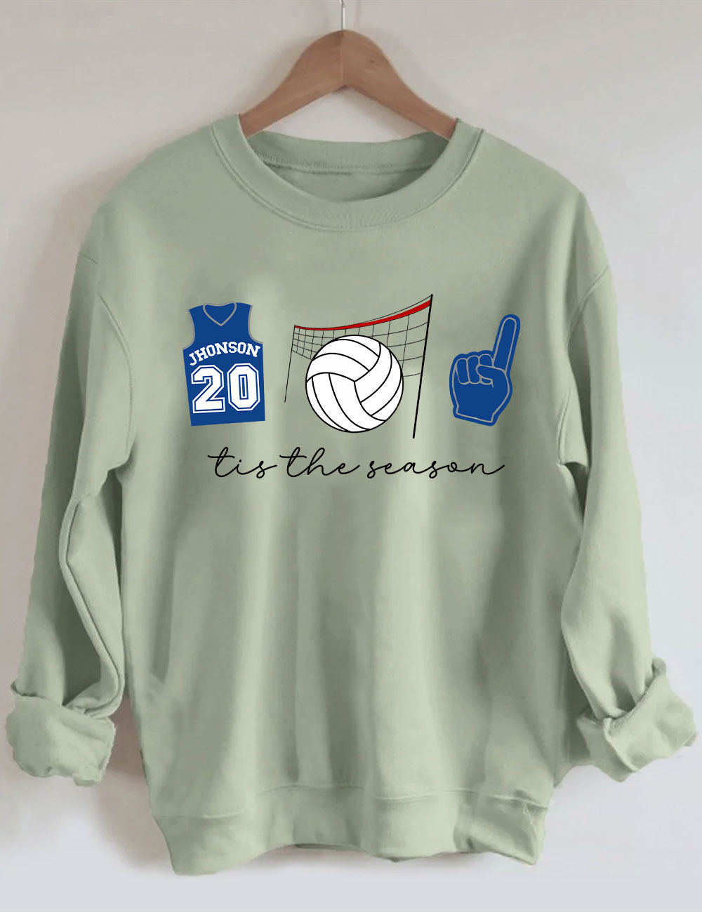 Tis The Season Custom Volleyball Sweatshirt