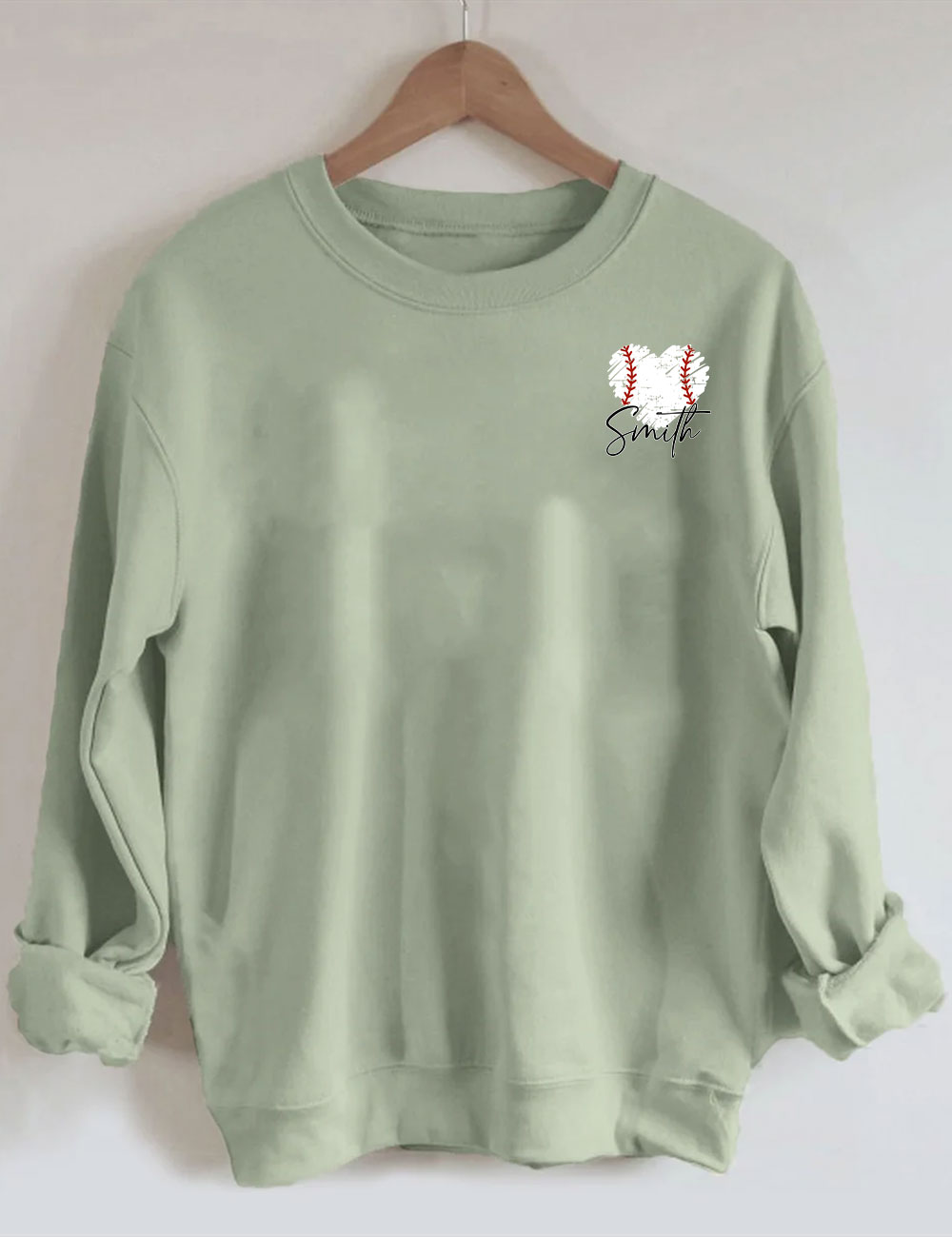 Custom Baseball Heart Funny Sweatshirt