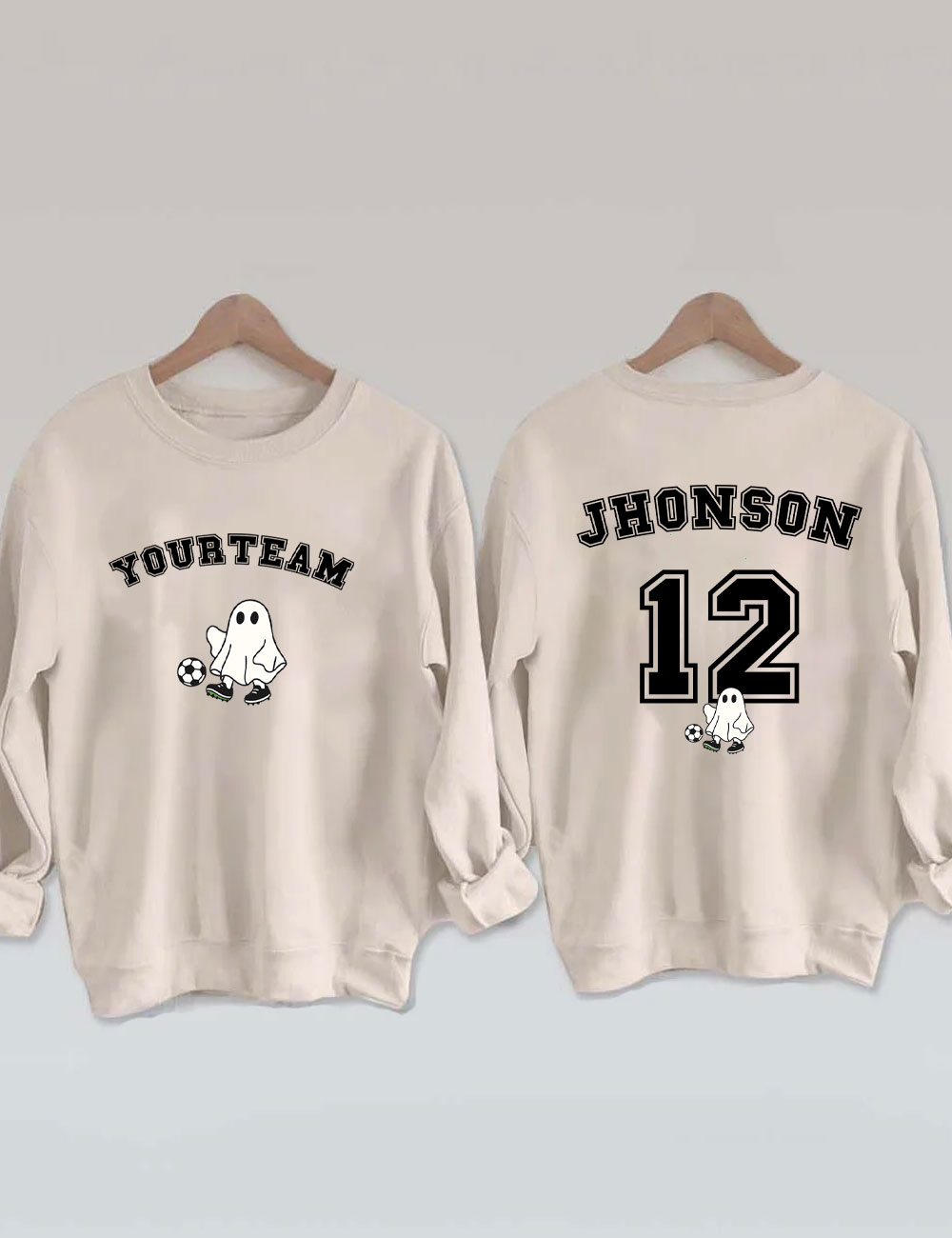 Custom Ghost Soccer Funny Sweatshirt