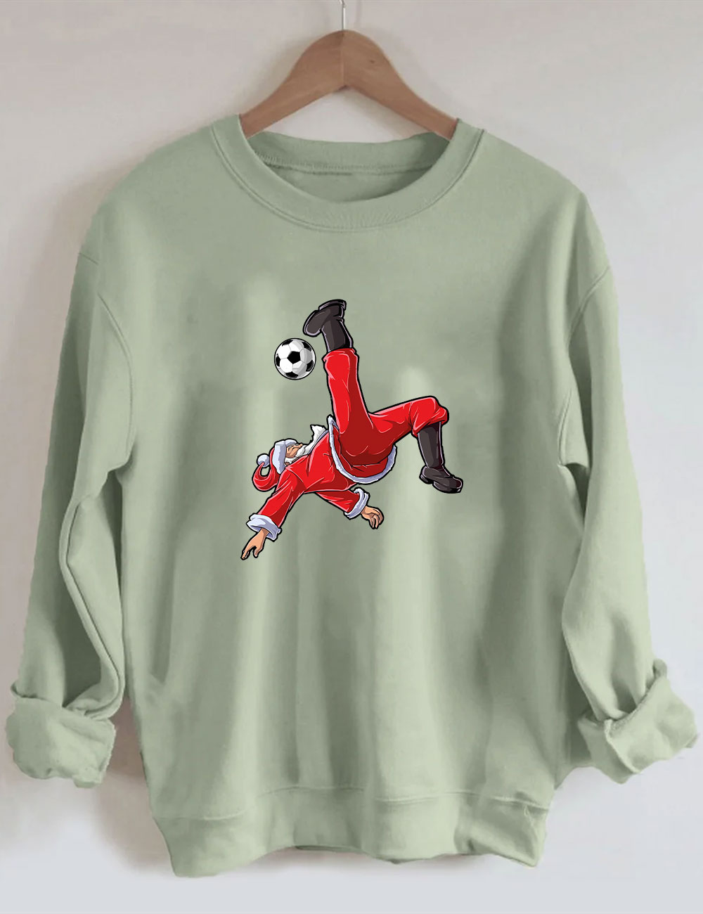 Christmas Soccer Santa Funny Sweatshirt