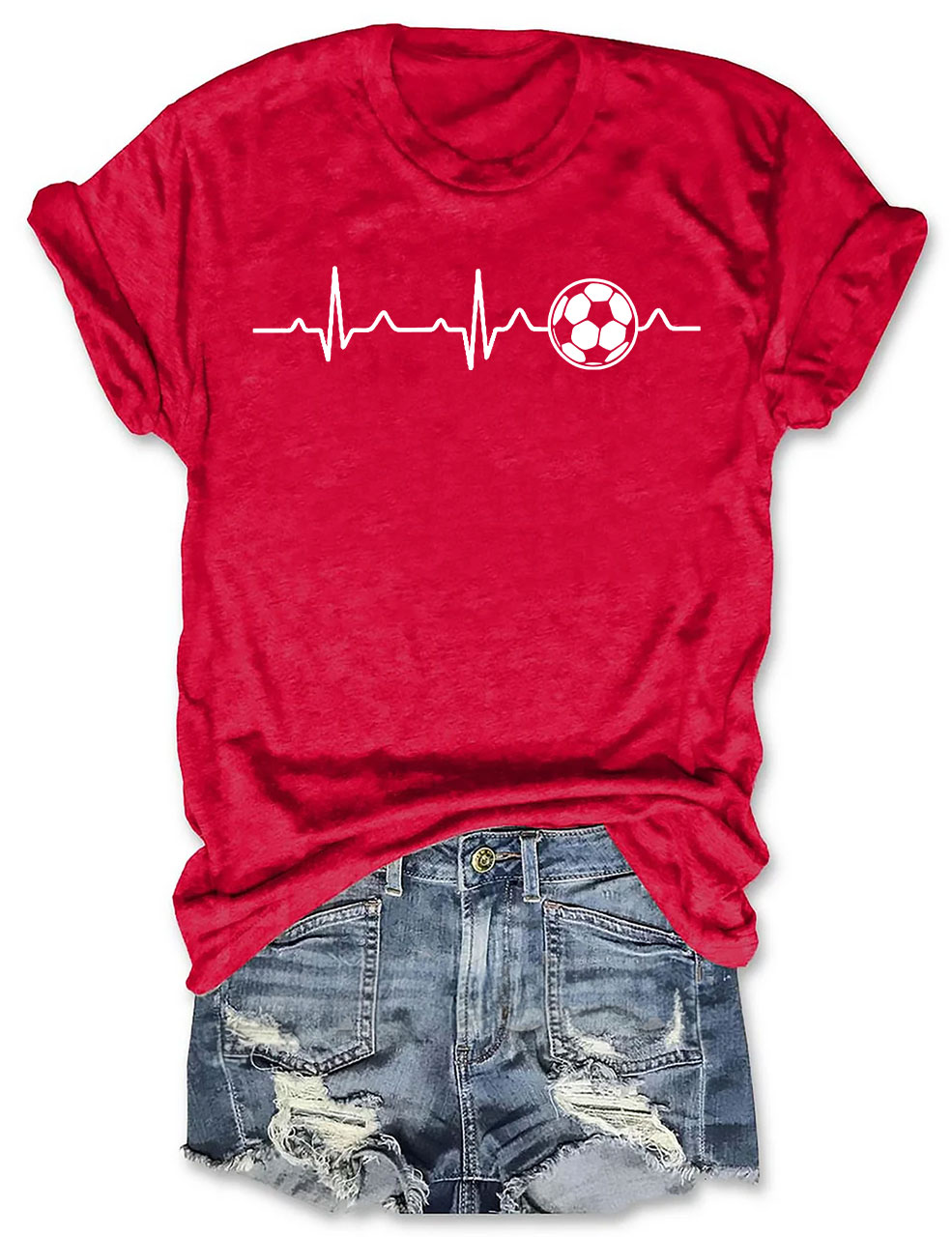 Football Heartbeat T-shirt
