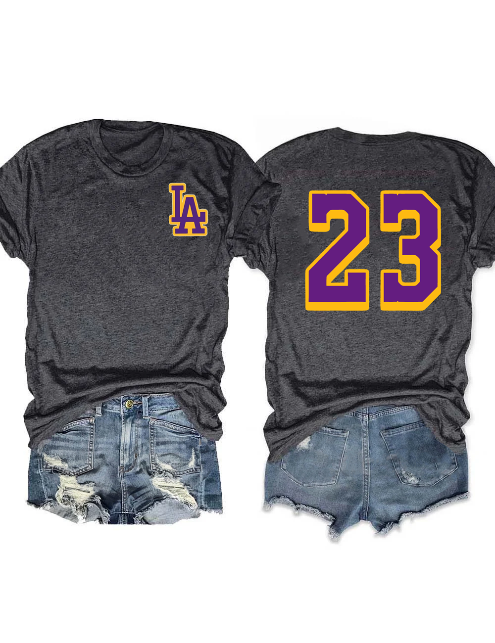 L.A Basketball Custom Number T-shirt