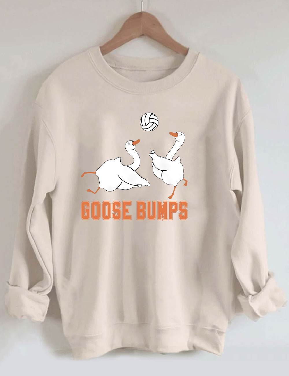 Goose Bumps Funny Volleyball Sweatshirt