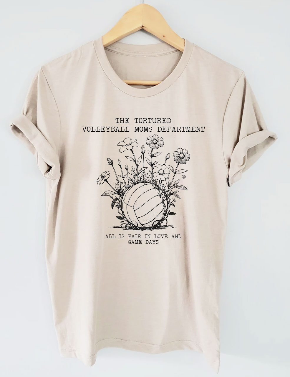 Tortured Volleyball Moms Department T-shirt