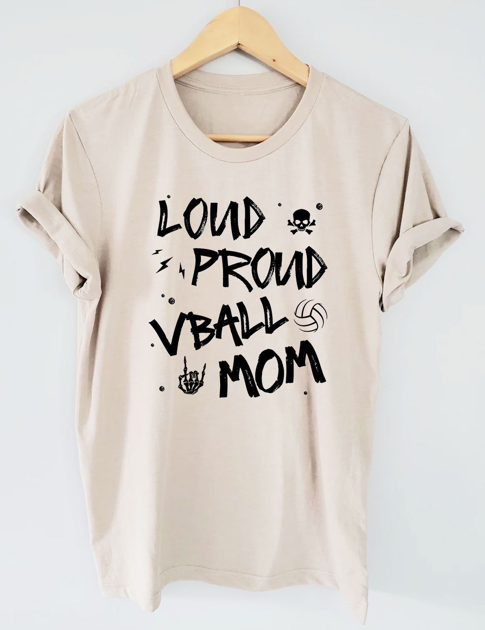 Loud Proud Mom Game Day Volleyball Momma T-shirt