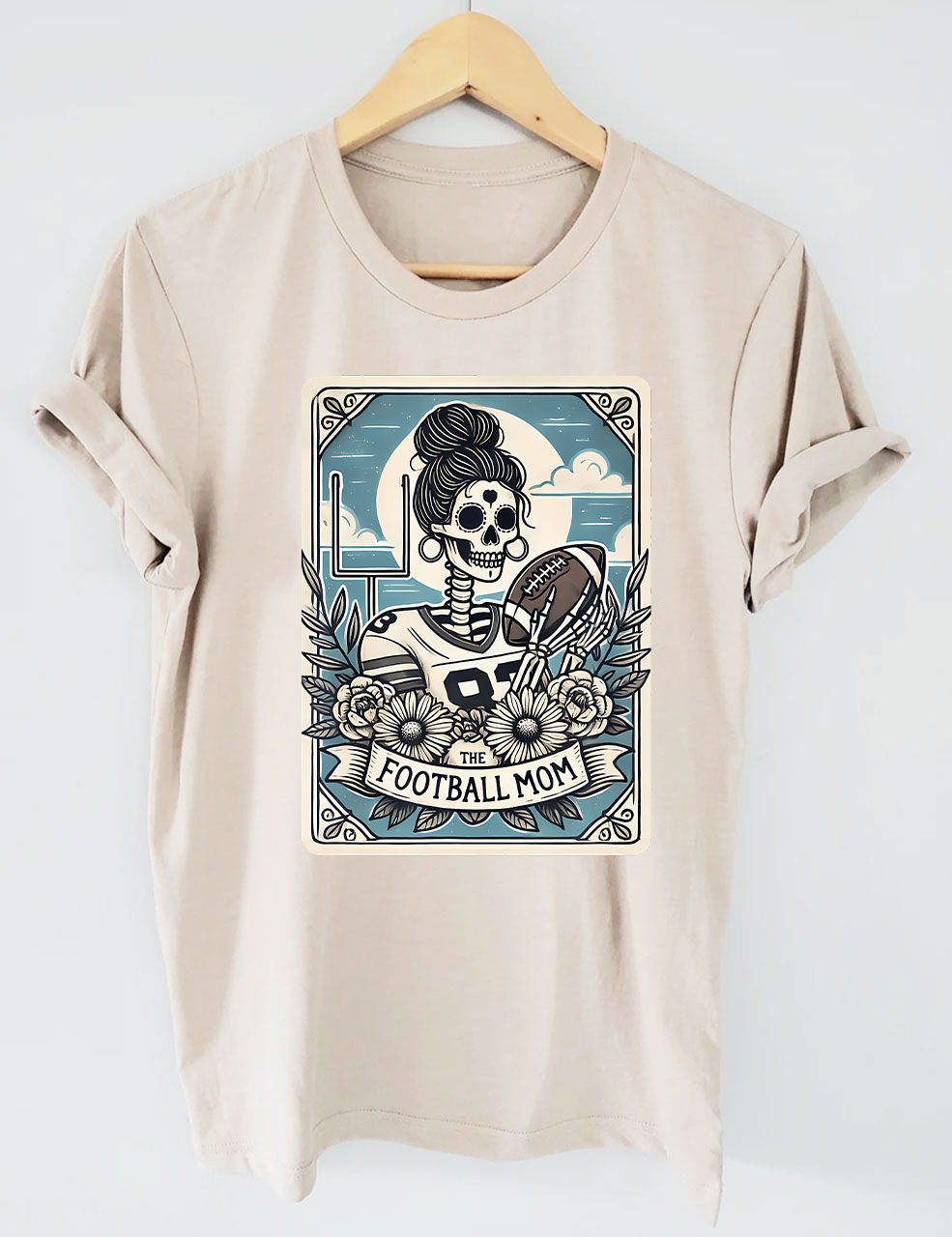 Funny Skeleton Baseball Mom Tarot Card T-shirt