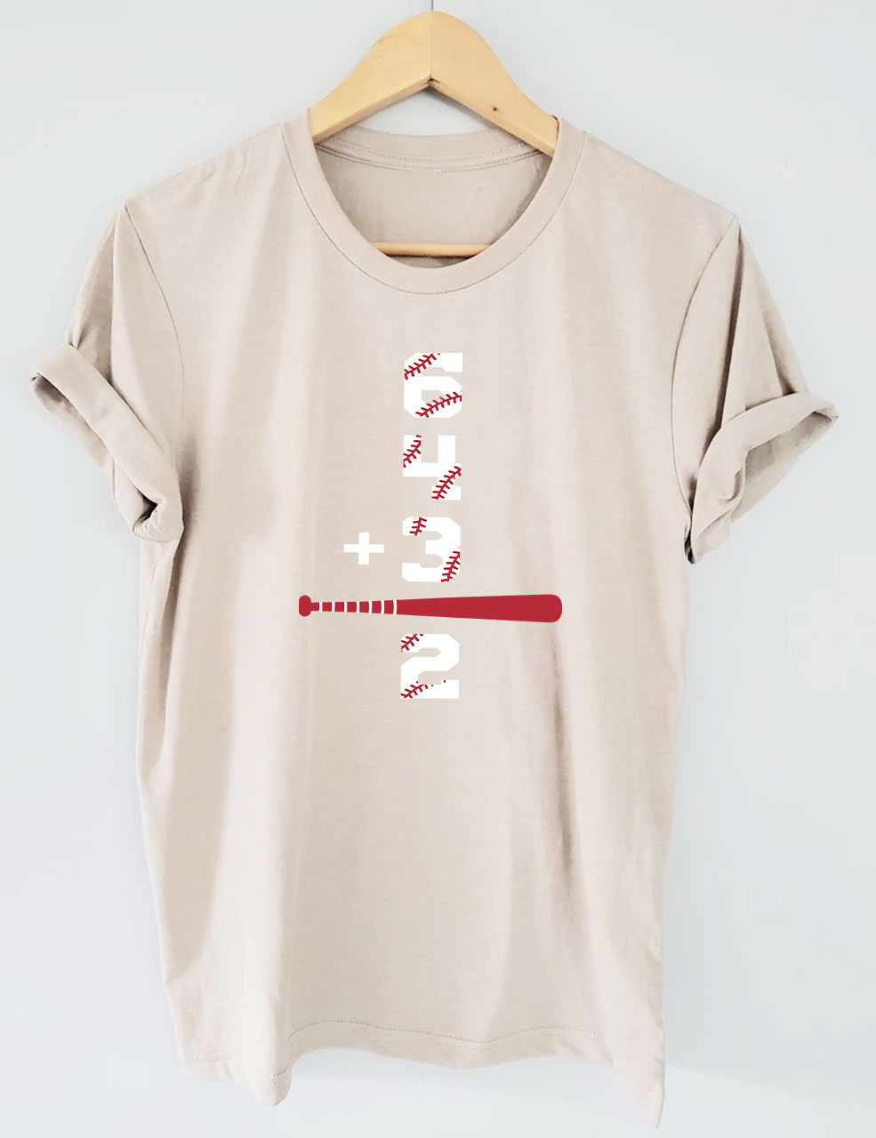 Double Play Baseball Math 6 4 3 2 tee Coach Softball Game T-Shirt