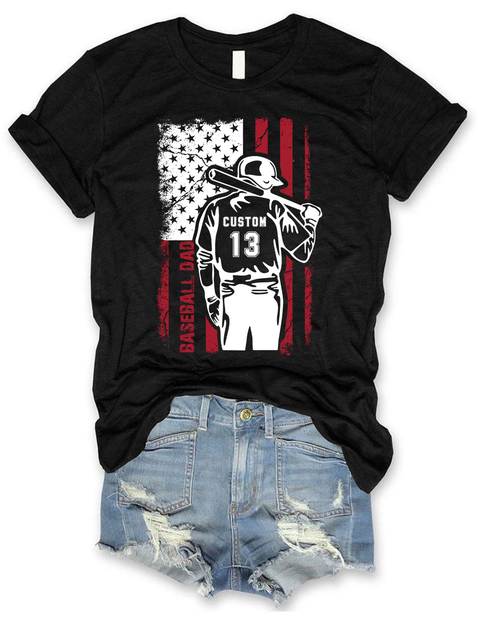 Custom Baseball Dad T-shirt