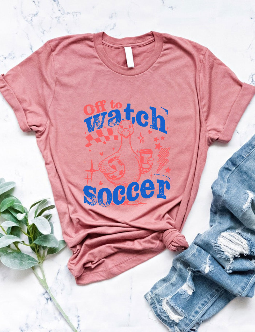 Funny Goose Off To Watch Soccer T-Shirt