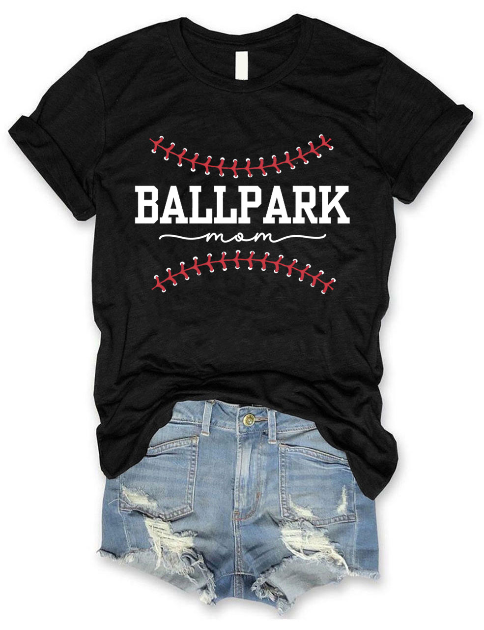 Custom Ballpark Mom T-Shirt