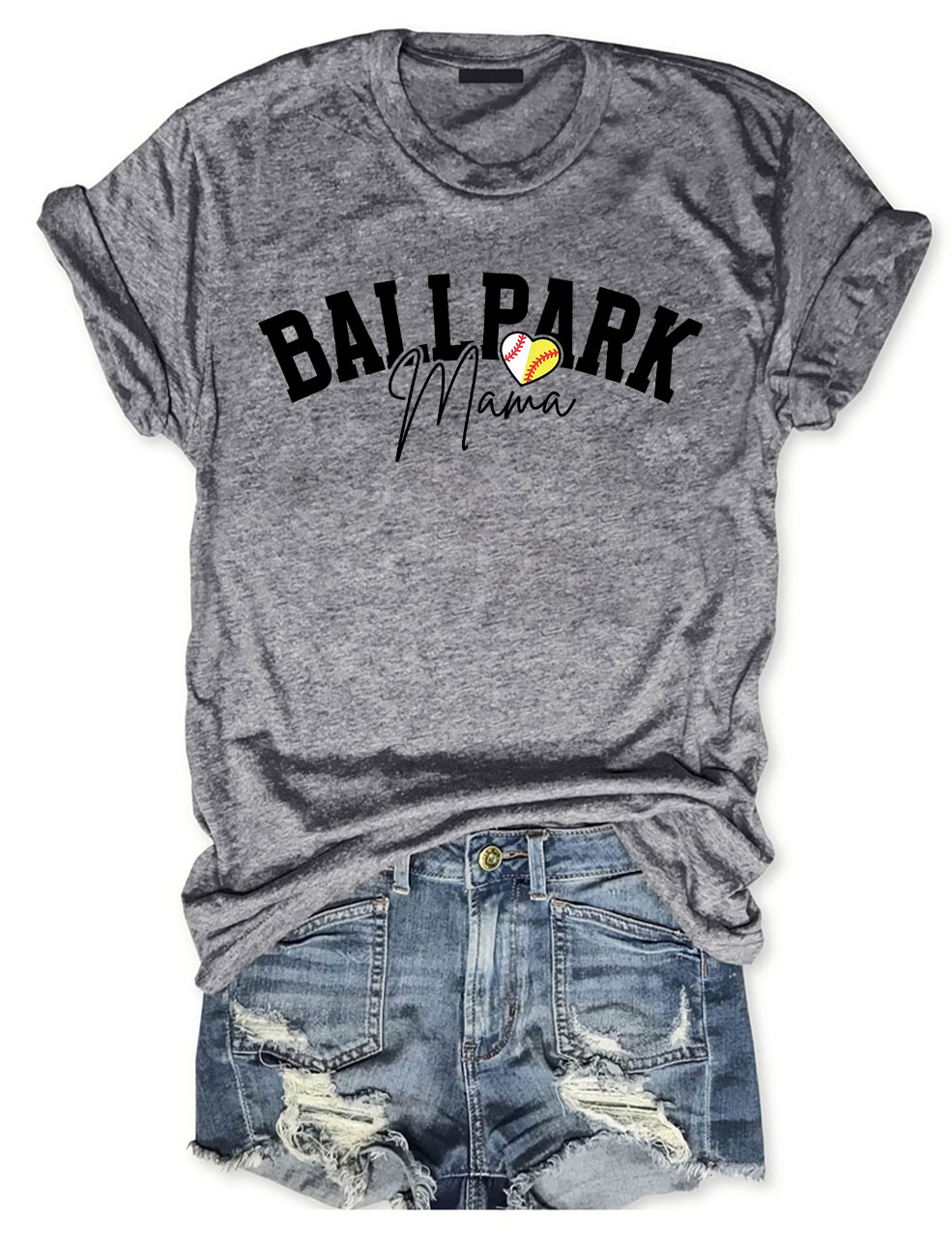 Custom Ballpark Mom T-Shirt