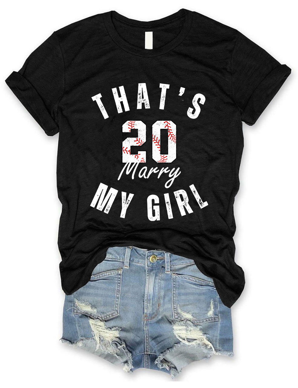 Custom That's My Girl Baseball T-Shirt