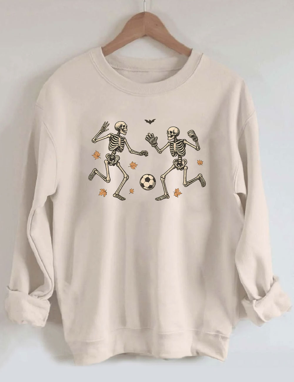 Funny Skeleton Soccer Halloween Sweatshirt