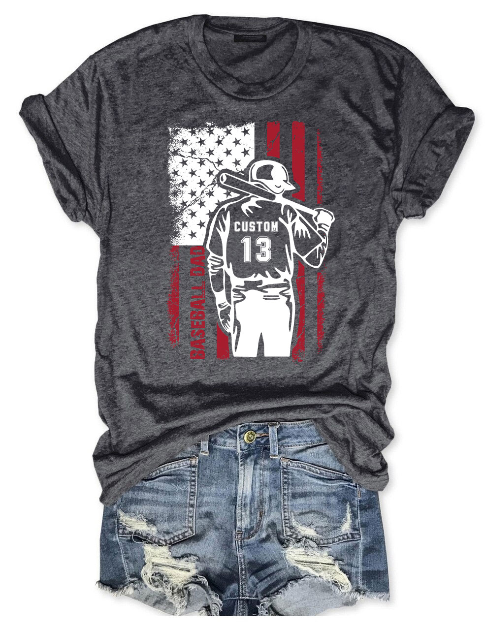 Custom Baseball Dad T-shirt