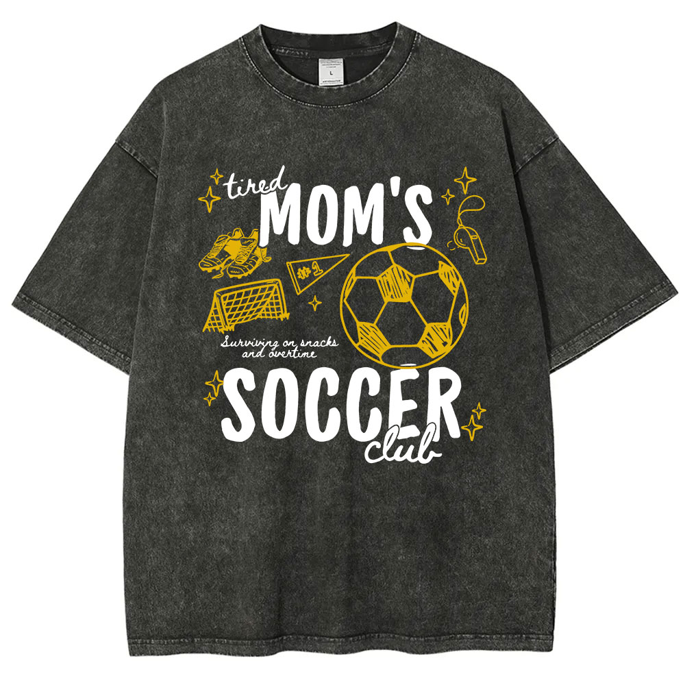 Tired Mom's Soccer Club Washed T-shirt