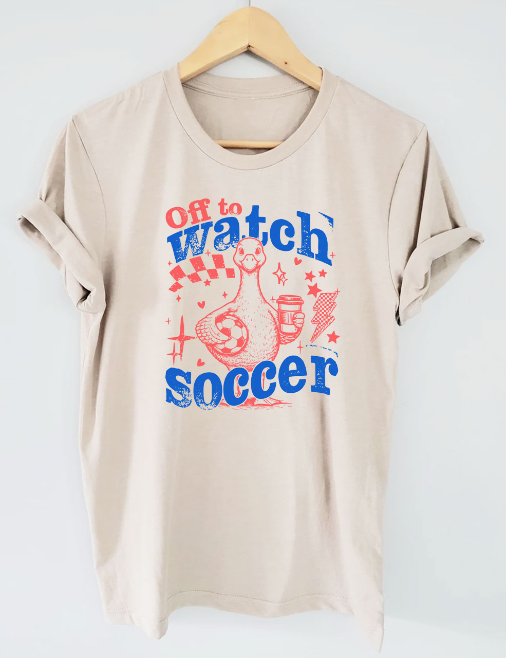 Funny Goose Off To Watch Soccer T-Shirt
