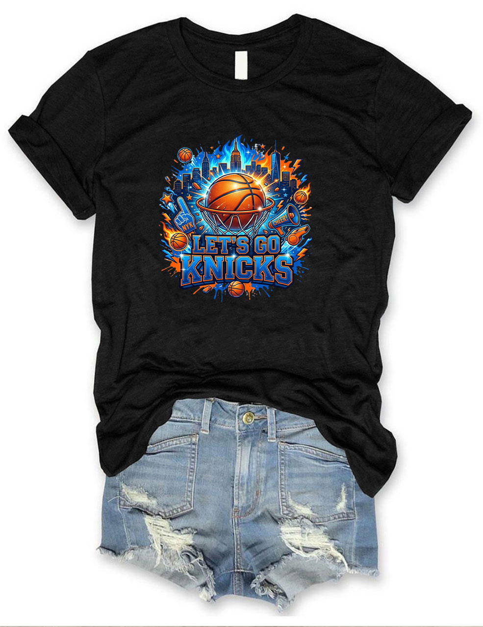 Let's Go Knicks Basketball T-shirt