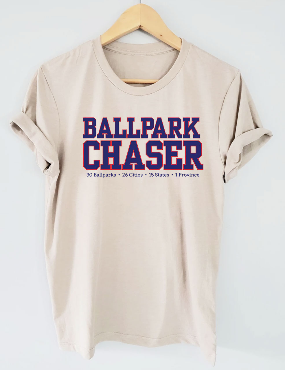 Custom Vibrant Wander Ballpark Baseball T-Shirt