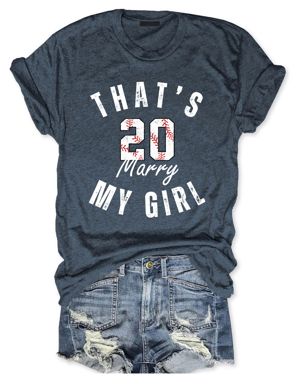 Custom That's My Girl Baseball T-Shirt